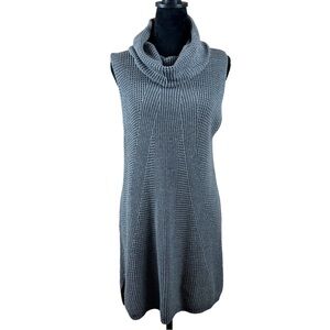 Motive Cowl Neck Sweater Tunic Gray Size Large